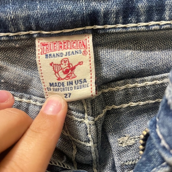 True Religion Women's Light Blue Straight Leg Jeans - Picture 2 of 3